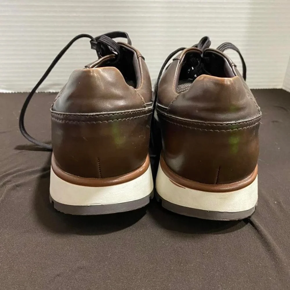 Zara Brown leather lace up sneakers  men 42 great for a night out . SKU313 - Picture 2 of 5